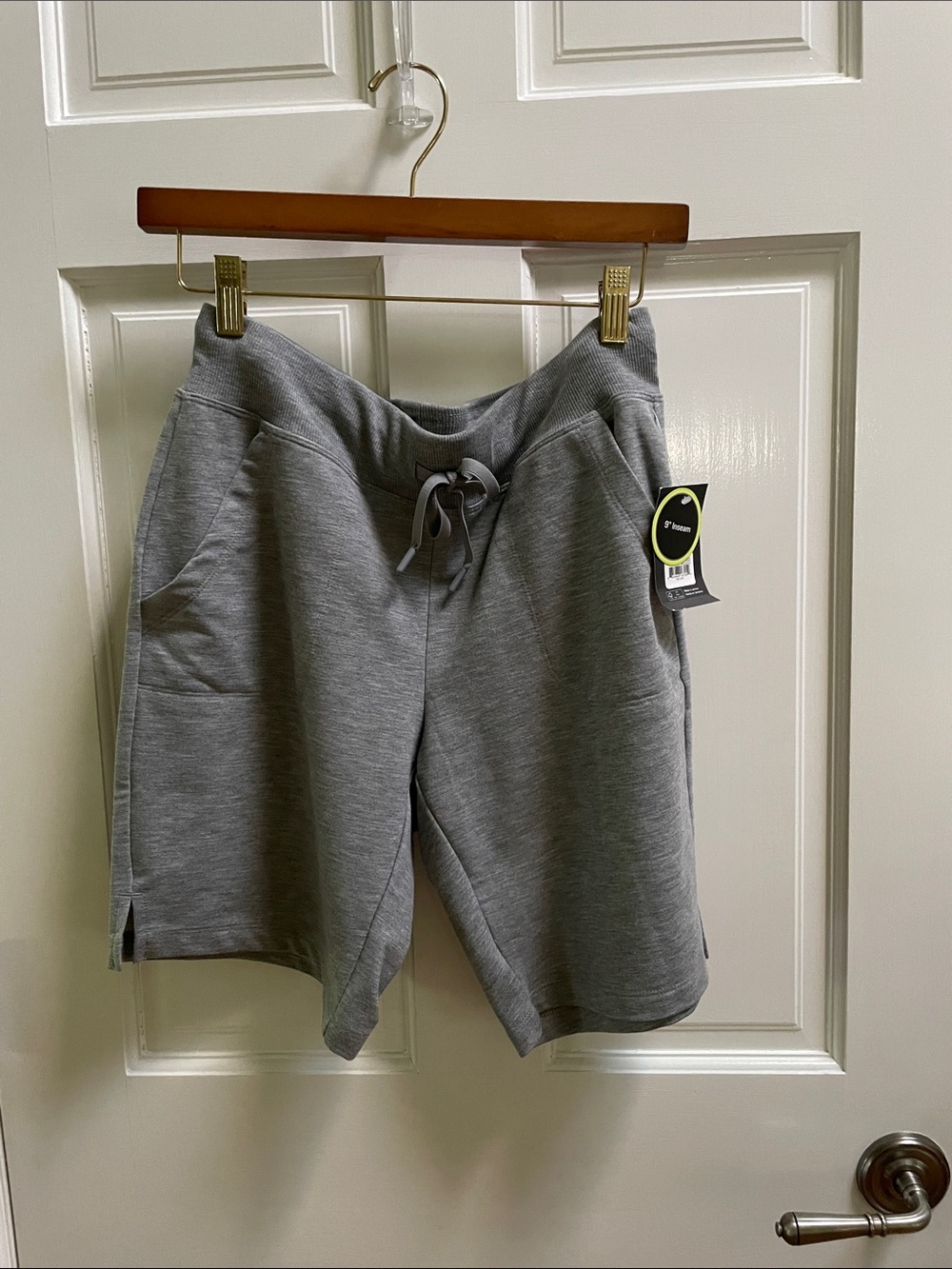 Athletic Works Gray Draw String Sweat Shorts  9 inch inseam Size S